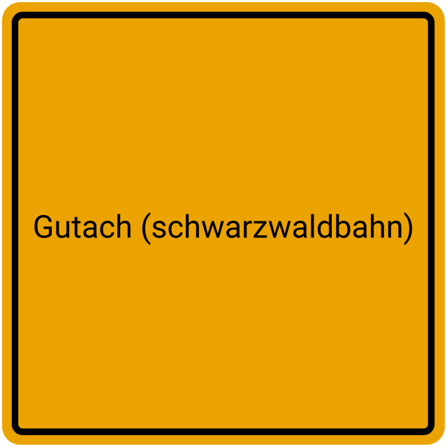 Meldebestätigung Gutach (Schwarzwaldbahn)